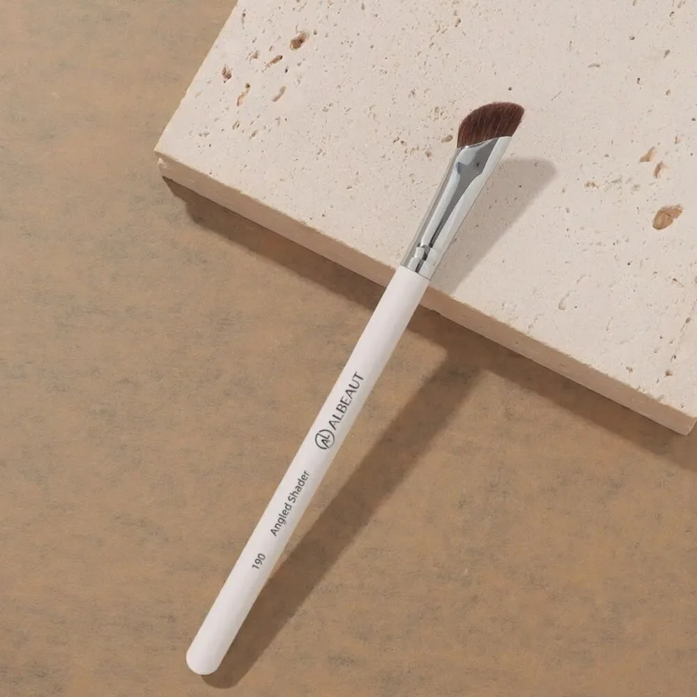 190 White angled shader Makeup Precision Eyeshadow Nose Contour Highlight Brush